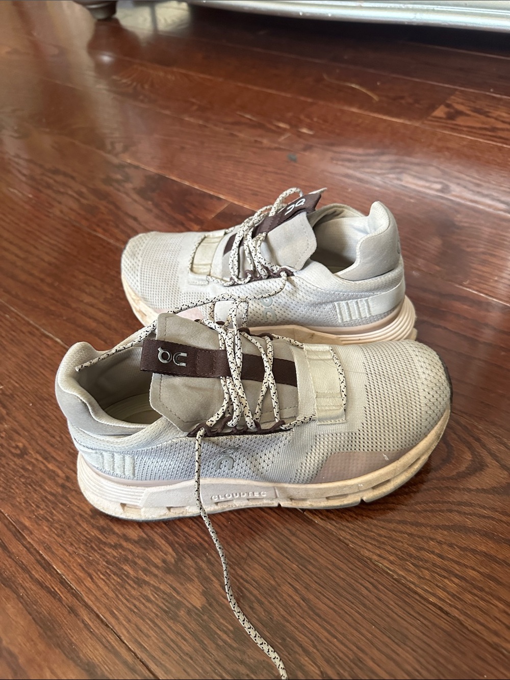 On Cloud Women's Lightweight Athletic Sneakers in Light Beige